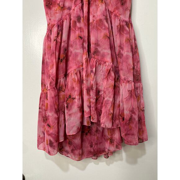Misa Los Angeles Women's Sastra Mini Dress Abstract Fire Florals Size XS NWT - Picture 5 of 13